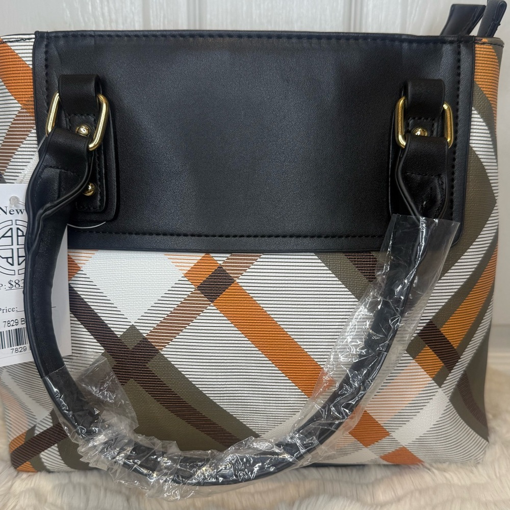 AR NEW YORK PLAID TOP HANDLE PURSE/CROSSBODY NEW